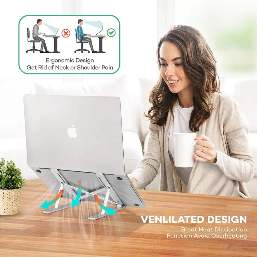 Universal Fit Ultra Fold Slim Aluminum Laptop Stand